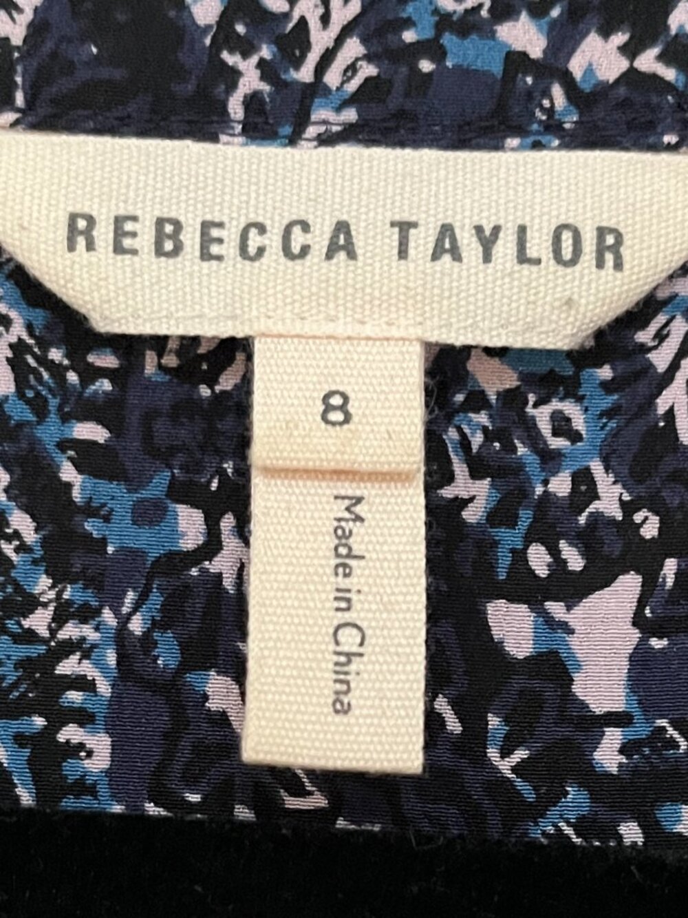 Rebecca Taylor Silk Long Sleeve Blouse in Navy, Size 8 - Picture 4 of 11